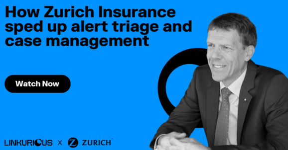 Banner with call to action to watch the webinar "How Zurich Insurance sped up alert triage and case management"